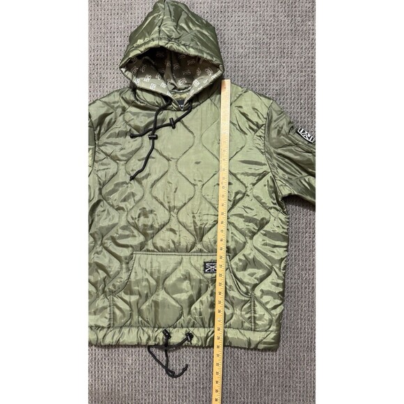 Grunt Style Woobie Pullover Hoodie Green Quilted Lined Kangaroo Pocket Men's M - Picture 3 of 8